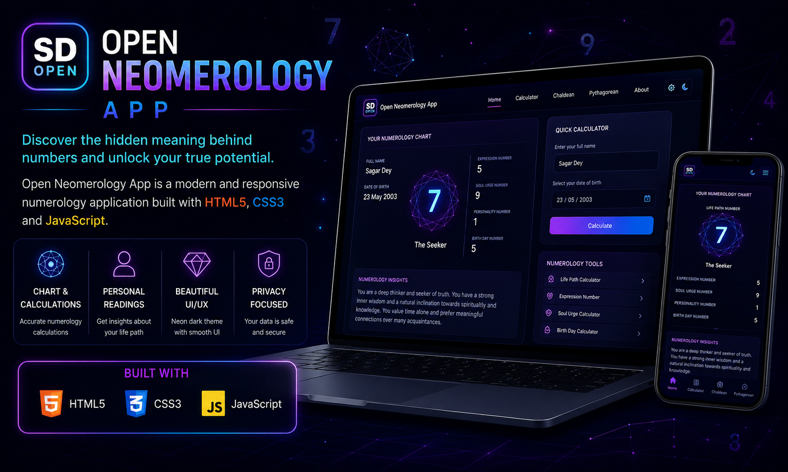 Open Numerology App